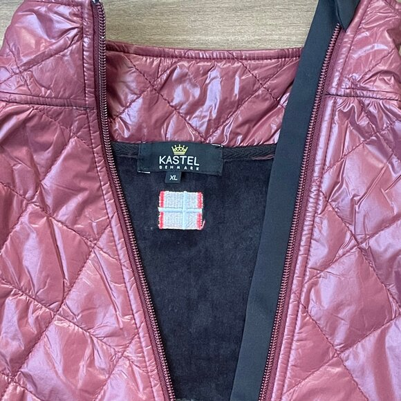 Kastel Denmark Women's Quilted Perfomance Jacket - Burgundy & Black - XL - Picture 3 of 5